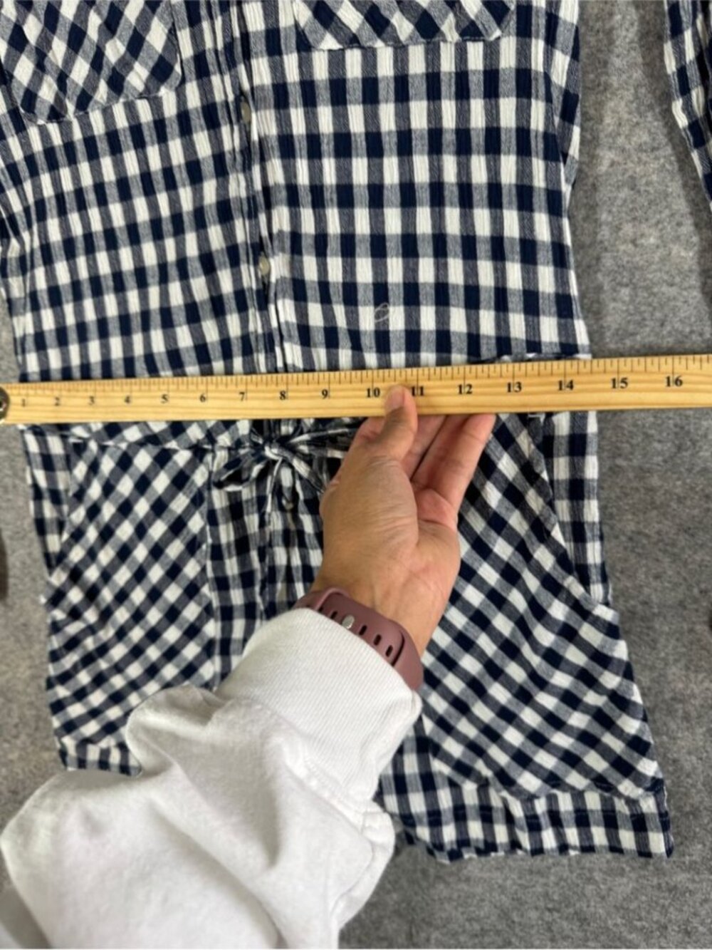 Ralph Lauren Denim & Supply Gingham Romper Blue White SP Cottagecore Boho - Picture 7 of 14